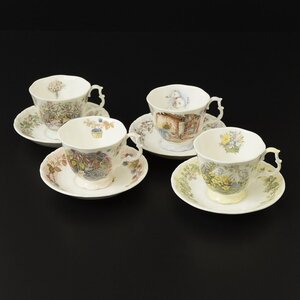 ◎516888 美品 廃盤・希少 Royal Doulton ロイヤルドルトン ブランブリーヘッジ カップ&ソーサー 4客セット 春・夏・秋・冬