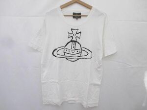 中古 ヴィヴィアンウエストウッド VivienneWestwood Tシャツ 半袖Tシャツ ロゴT 46 白 ホワイト メンズ