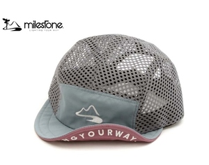 新品 milestone original cap キャップ MSC-015 sky gray 帽子 メッシュ グレー