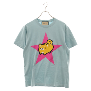 GUCCI グッチ PIKARAR フロントデザイン 半袖Tシャツ ライトグリーン 548334 XJFB3