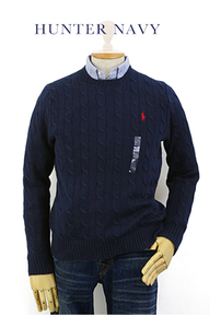 新品 アウトレット b589 Sサイズ 紺 NAVY コットン クルーネック セーター polo ralph lauren ポロ ラルフ ローレン