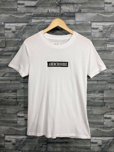 ★送料無料★ABERCROMBIE&FITCH　アバクロンビー＆フィッチ　アバクロ　半袖　Ｔシャツ　トップス　白　メンズ　サイズXS