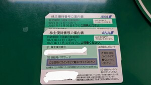 送料込み　ANA株主優待券2枚 