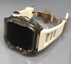 hbクリア★アップルウォッチ　ラバーベルト カバー　Apple Watchバンド