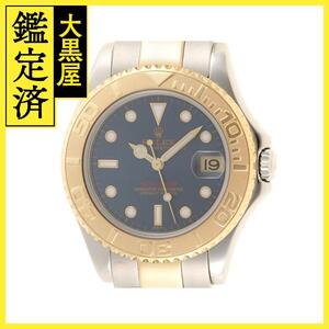 ROLEX　保証書あり　ロレックス　ヨットマスター　168623　YG/SS　ブルー文字盤　自動巻き　男女兼用　【432】2148103666070