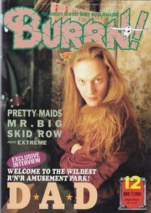 BURRN! D.A.D/PRETTY MAIDS/MR.BIG/SKID ROW/EXTREME/SCORPIONS/TESLA/B.B.STEAL/DARE/ヘヴィ・メタル・マガジン1991年12月号