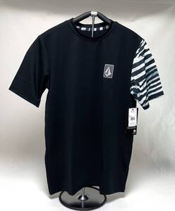 VOLCOM ボルコム A9112404BLK② メンズ XLサイズ 半袖ラッシュガード サーフTシャツ ブラック色 UVカット ヴォルコム 新品 即決 送料無料