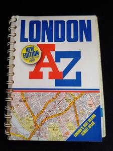 ロンドン地図　A-Z London リング製本 2001/4/26 英語版　破れあります