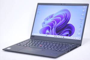 1円～ Core i7 16Gメモリ Windows11 薄型 軽量 Lenovo ThinkPad X1 Carbon Gen7 i7-8565U RAM16GB SSD256GB 14.0FHD