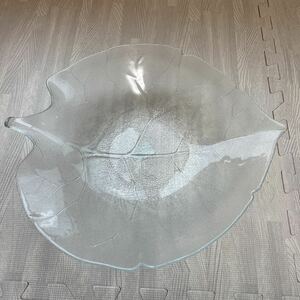 arcoroc アルコロック 強化ガラス リーフ プレート 大皿 葉型 フランス ガラス