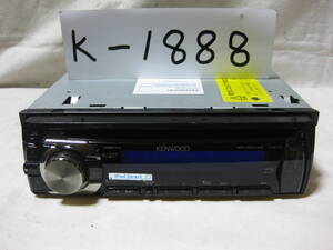 K-1888　KENWOOD　ケンウッド　U373　MP3　フロント USB AUX　1Dサイズ　CDデッキ　故障品