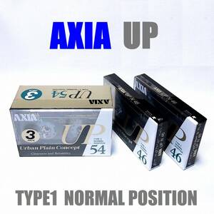 ▼ AXIA UP カセットテープ ●未開封新品 希少な標準ケース ノーマルポジション 54分3本 46分2本 計5本 TYPEⅠ アクシア オーディオ 即決可