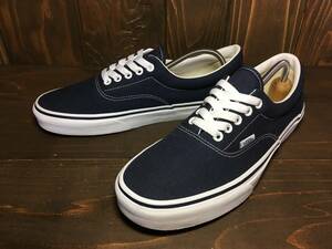 ★VANS バンズ 国内企画 ERA エラ　紺×白 27.0cm 美品 Used 検 スニーカー スリッポンオールドスクール SK8 ハーフキャブ