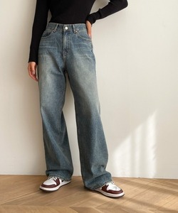 「CANAL JEAN」 「El mar」加工デニムパンツ MEDIUM ブルー レディース