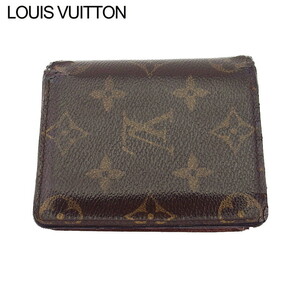 ルイ ヴィトン 二つ折り 財布 ミニ財布 レディース メンズ ポルトフォイユマジェラン M60045 モノグラム LOUIS VUITTON 中古