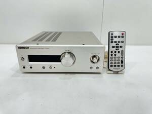 E100 KENWOOD R-K1000 レシーバー内蔵アンプ 通電のみ確認 2007年製 ケンウッド リモコン付き RC-R0830 プリメイン デジタル