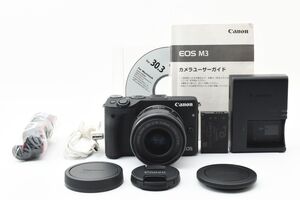 #37★美品★ キャノン CANON EOS M3 ブラック EF-M 15-45mm F3.5-6.3 IS STM レンズキット