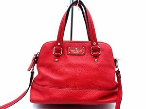 kate spade ケイトスペード 2WAY ショルダー ハンド バッグ 赤 ■■ ☆ ebc0 レディース