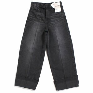 24AW【タグ付・新品・定価58,300円】TOGA TOO WIDE DENIM PANTS sizeS ユニセックス BLACK TZ242-FF909 トーガトゥ ワイド デニムパンツ