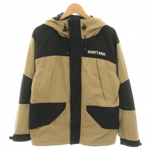 ショット SCHOTT 2トーンフィールドパーカー 2TONE FIELD PARKA マウンテンパーカー アウター フード S ベージュ 黒 3182013 メンズ