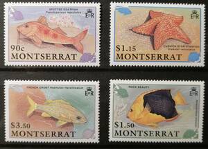 モンセラット 魚(3)(4種) MNH