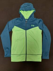 UNDER ARMOUR アンダーアーマー スレッドボーン ジャージ ジップパーカー size M グリーン 美品 1320239