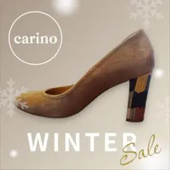 carino ベージュチャンキーヒール