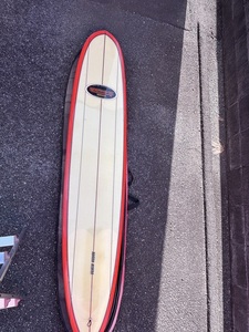 RUSS K Roger Hinds ロングボード 9.4 ft 中古 取りに来れる方限定　膝下〜肩 ハングテン ハングファイブ ケース、フィン付