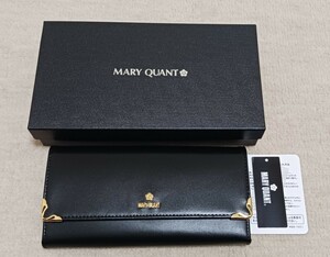 MARY QUANT☆マリークワント☆牛革☆長財布☆ブラック☆新品☆箱☆タグ付き