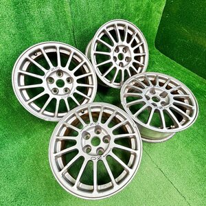 17×7.5j 5h ＋38 114.3 OZ RACING 三菱 ランエボⅥ 純正 オプション 希少 アルミ ホイール ホイル 17 インチ in 5穴 pcd 4本 菅17-138