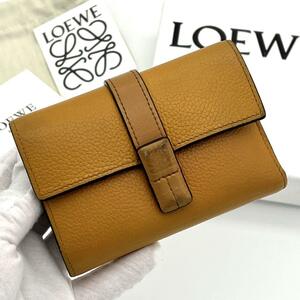 ★美品★LOEWE ロエベ バーティカルスモールウォレット 折り財布