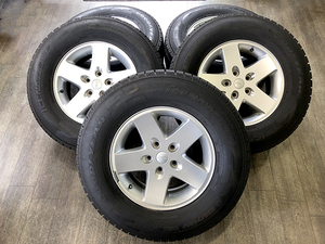 中古品 JK ラングラー 純正ホイール 17x7.5J 5H127 ET44.45 265/70R17 グッドイヤー GOOD YEAR ICENAV SUV 5本 セット 2016年32週生産