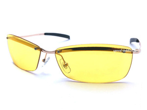 BACK RIM METAL BROW SUNGLASS GOLD × YELLOW MIRROR/バックリムメタルブロウサングラスゴールド黄色ミラーレンズハーフリム軽量芸能人