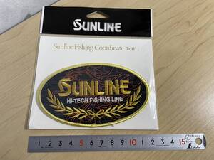 サンライン エンブレム ワッペン ブラック 新品未使用 sunline ライフジャケットなどに