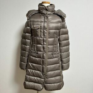 MONCLER モンクレール HERMINE エルミンヌ ダウン コート ジャケット size 0 ブラウンベージュ