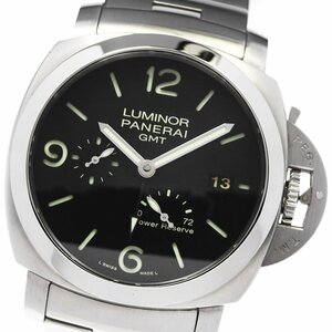 パネライ PANERAI PAM00347 ルミノール1950 3デイズ GMT パワーリザーブ 自動巻き メンズ 良品 箱・保証書付き_805568