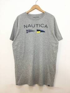 NAUTICA ノーティカ メキシコ製 ロゴ プリント 半袖Tシャツ メンズL〜 大きめ【良品綺麗】