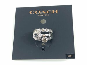 未使用　コーチ　COACH　オープン　サークル　リング3個セット　リング　指輪　サイズ表示5（9号相当）　シルバーカラー　YAS-10330