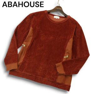 ABAHOUSE アバハウス 秋冬 ニット コール★ コーデュロイ 切替 プルオーバー トレーナー Sz.46　メンズ 日本製　A4T12241_B#E