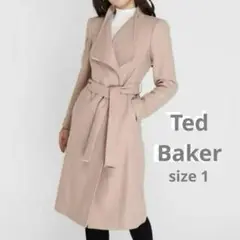 美品❣️Ted Bakerテッドベイカー ロングコート ラップコート裏地花柄