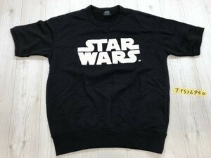 GU ジーユー UNIQLO × STAR WARS スターウォーズ メンズ 半袖プリントスウェットカットソー S 黒