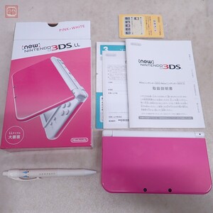 1円〜 動作品 シリアル一致 newニンテンドー3DSLL 本体 RED-001 ピンク × ホワイト PINK × WHITE 任天堂 Nintendo 箱説付【10