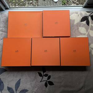 HERMES エルメス 空箱 オレンジBOX 5個まとめ売り　34＊34＊14×4個　他1