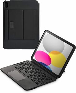 エレコム キーボード ケース付 Touch Book for iPad 第10世代 10.9インチ専用 日本語配列 着脱可能 3段階角度調整 ブラック TK-CA12BPBK