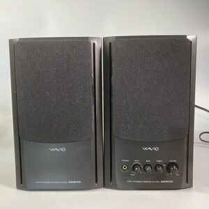 F2-390 ONKYO オンキョー パワースピーカーシステム スピーカーペア GX-77M 通電 左側出力確認/右側専用ケーブル欠品のため未確認