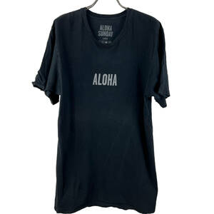 ALOHA SUNDAY(アロハサンディー) Shortsleeve Cotton T Shirt (black)