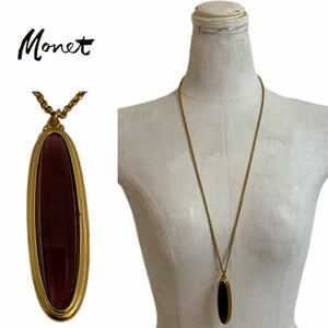 MONET VINTAGE モネ ヴィンテージ ヴィンテージジュエリー アクセサリー ストーン装飾トップ ロングチェーンネックレス GOLD アーカイブ