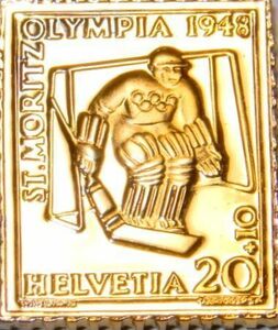 8 オリンピック サンモリッツ アイスホッケー 切手 コレクション 国際郵便 限定版 純金張り 24KT ゴールド 純銀製 メダル コイン プレート