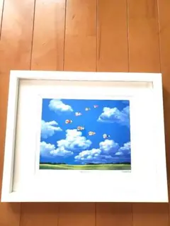 お値下げ　アンパンマン 草原を飛ぶ　ジグレー版画