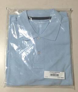 ポロシャツ コットンピケ Sサイズ レギュラーフィット メンズ ライトブルー 水色 無地 新品 未使用